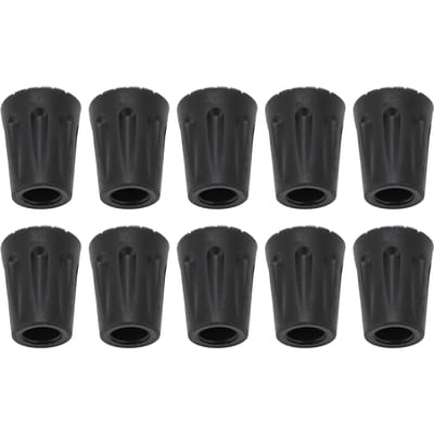 Embouts en caoutchouc pour bâtons de marche, 10 pièces, tête ronde universelle, absorbe les chocs, couvre-pieds pour poteau de randonnée blanc