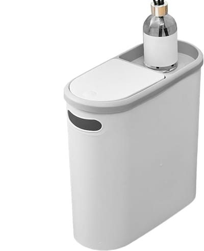 Keukenprullenbak - Afvalemmer - Hygiënisch Werken - Drukdeksel - 10 Liter