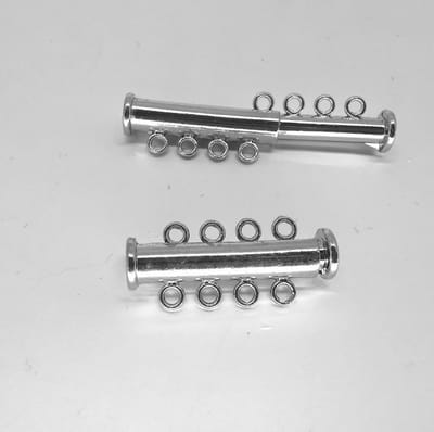 3 x Magnetische schuif sluiting met 2 x 4 oogjes maken als sluiting voor meerdere kettingen / armbanden.