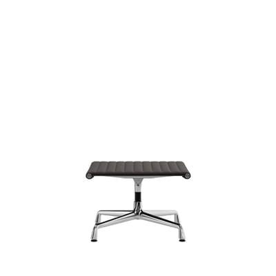 Vitra - Aluminium Chair - EA 125 - Kruk - verchroomd - Leder - chocolade - 4 - 6 Wochen