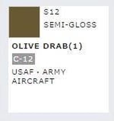 Gunze S-012 - Mr. Color Spray 100 ml Olive Drab 1 - Spuitbus voor Plastic Modelbouw