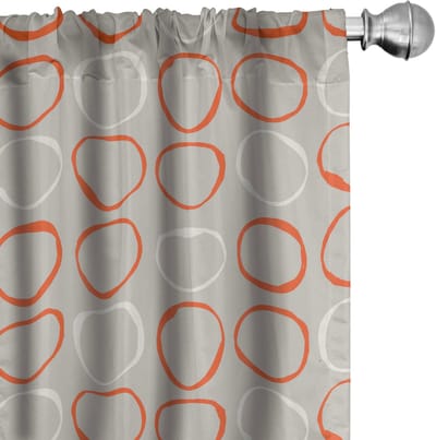 ABAKUHAUS – Gordijnen 2x75x225 cm – Microvezel, Halfdonker, Stof/Wit
