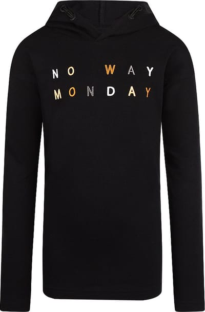 No Way Monday - Jongens Shirt - Black - Maat 110