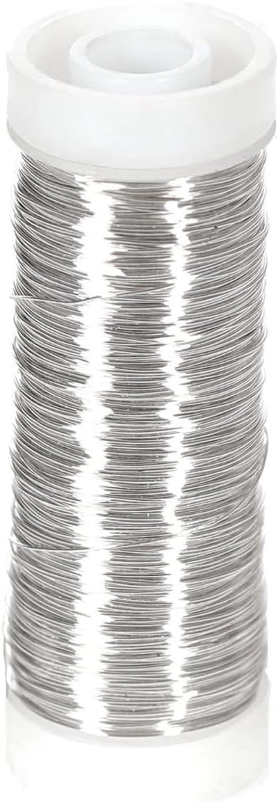 Fijne Zilveren Binddraad 0,5 mm - 50 Meter Wikkeldraad voor Knutselen en Bloemschikken