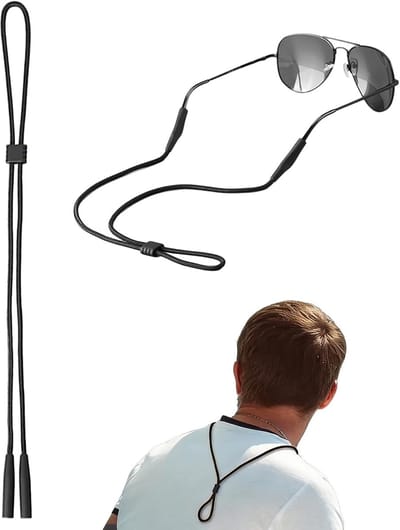 Verstelbare brillenkoord van nylon met siliconen grip voor veilige draagbaarheid tijdens lezen, sport en werk