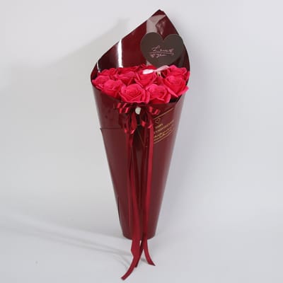 La Roselle Amsterdam Rode Kunstrozen Boeket – 10 rozen in Geschenkverpakking