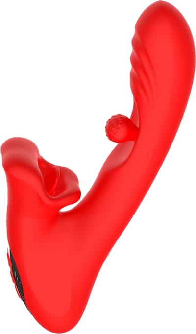 IY - Franky - Knabbelende Vibrator met Roterende Bal - Met App Control - Rood