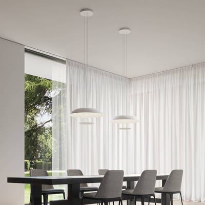 Karman LED hanglamp BLANCO, Ø 60 cm, wit, metaal