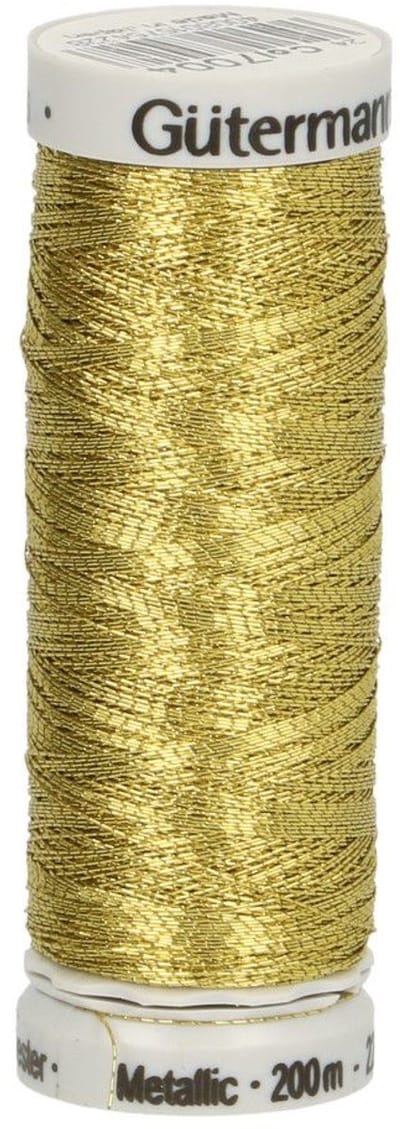 Gütermann Sulky Metallic borduurgaren, 200m, Kleur 7004 goud