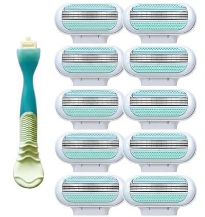Dailygoods - Smooth Vervangende Scheermesjes voor Dames - 10 stuks met Beschermkussens