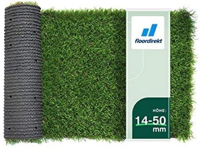 Kunstgras Tuin Tapijt voor Balkon en Tuin - Rol Kunstgras met 14 mm Pluimhoogte, Maatwerk