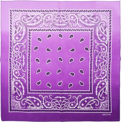 Fako Fashion - Paisley Bandana - Two Tone - 2-Kleurig - Lila-Paars