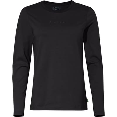 Vaude Logo T-shirt Met Lange Mouwen Zwart 40 Vrouw