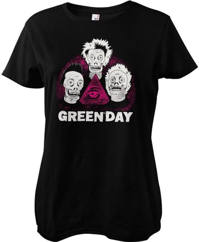 Green Day T-shirt Skulls Girly Tee WMX-5-GDAY009-H85-3