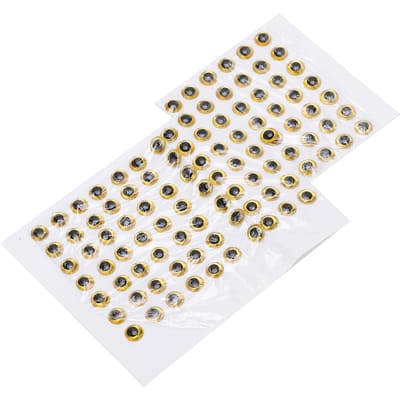 100 Stuks Vis Lokaas Ogen Driedimensionaal Plakkerig Lichtgewicht Duurzaam Vissenoog Sticker voor het Maken van Vis Aas(Goud ) goud