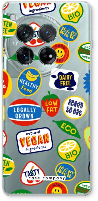 Case Company® - Hoesje geschikt voor OnePlus 12r hoesje - Fruitsticker - Soft Cover Telefoonhoesje - Bescherming aan alle Kanten en Schermrand