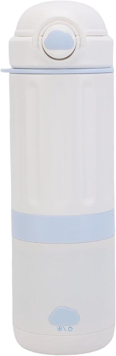 Reiswaterkoker - Draagbare mok - Warm water meenemen - Oplaadbaar via USB - 500 ml capaciteit - Zilver