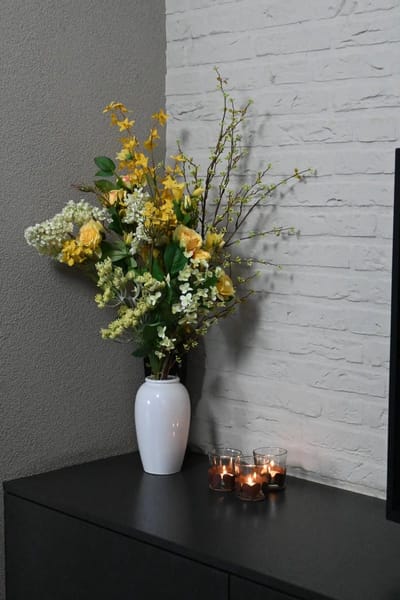 Kunstbloemen boeket - Zonnestraal - 80 cm - Zijden bloemen - Onderhoudsvrij