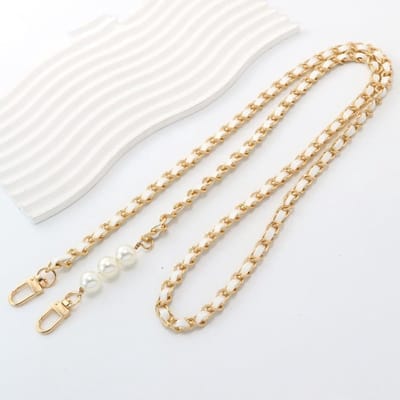 Stijlvolle metalen schouderband voor handtassen, vervangbare tas ketting, parel schouderriem, accessoires voor tassen en portemonnees, 12.1 x 9 cm