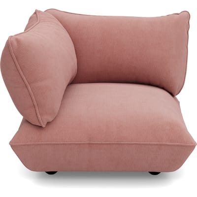 fatboy Sumo hoekbank links Koord Gerecycled - soft pink