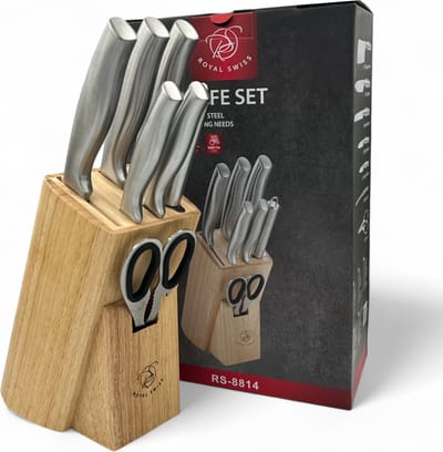 Royal Swiss® Messenset -7 delig - koksmes - Keukengerei Houder