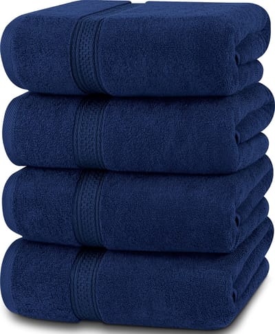 Unyqoos® Luxueuze Set van 4 Zachte Absorberende Badhanddoeken 69 x 137 cm voor Huis en Spa