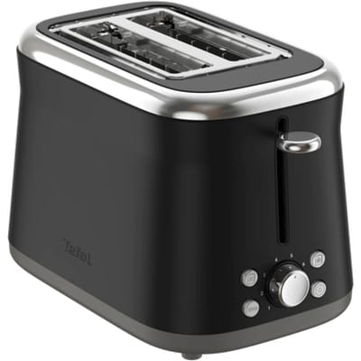 Tefal Collection TT7208 Broodrooster - 8 Bruiningsniveaus - Extra Brede Sleuven - Zwart - Voor Grote Sneetjes