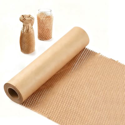 Dailygoods - Kraftpapieren verpakking van honingraat, bubbelpapier, verpakking en verhuizing, bubbelwikkel, ideaal voor verhuizingen, verzending van breekbare voorwerpen (30 cm x 20 m)