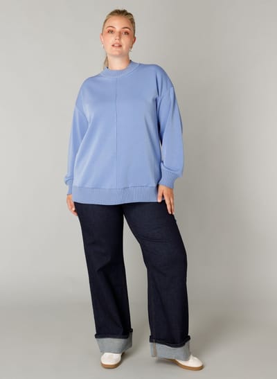YEST CURVE Romeysa Essential Tops - French Blue - maat 0(46)