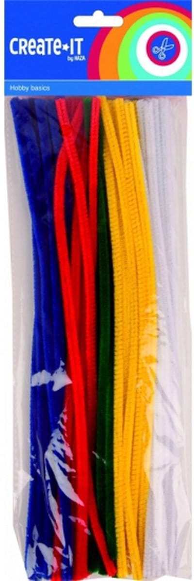 Chenilledraad in diverse kleuren 30 cm - 50x stuks - Hobby artikelen en knutselen - pijpenragers