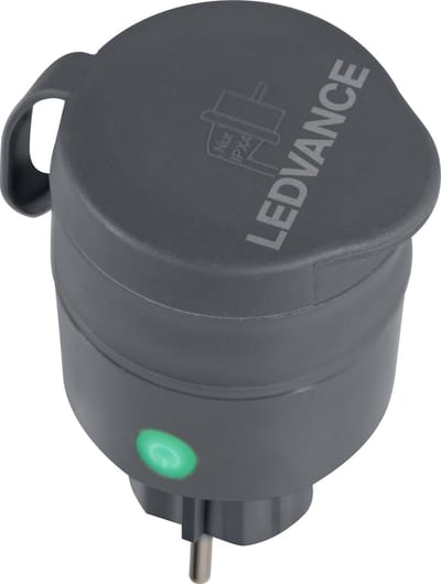 Ledvance Smart Socket voor buiten met WiFi-technologie in compact ontwerp, om conventionele apparaten te integreren in het slimme huis, controleerbaar met Alexa & Google, Smart + Outdoor Compact Plug, 1-Pack