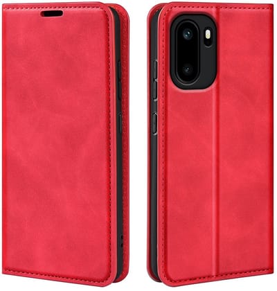 MobyDefend Hoesje - Geschikt voor OnePlus 15R - Luxe Wallet Bookcase (Magnetische Sluiting) - Rood