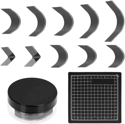 19-delige 3-in-1 lederen perforator set met hoeksnijders en snijmat voor doe-het-zelf handwerk en creatief knutselen