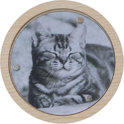 Wand Kapstok Met Magnetische Fotolijst, Maat L, Afmeting: D20xH20 cm, Naturel