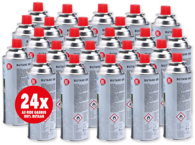All Ride butaan gasbussen met Bajonet aansluiting – 24 Stuks - Voordeelverpakking