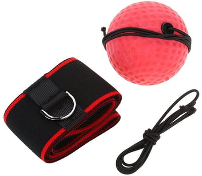 Dailygoods- Boksbal Rubber - Focus Stansbal - Krachttraining - Verstelbare Hoofdband - Duurzaam Materiaal - Geschikt voor Thuis/Gym - Speedbal