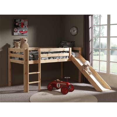 LUCEVI - Pino Halfhoogslaper met Glijbaan 90x200cm - Beige - H115CM
