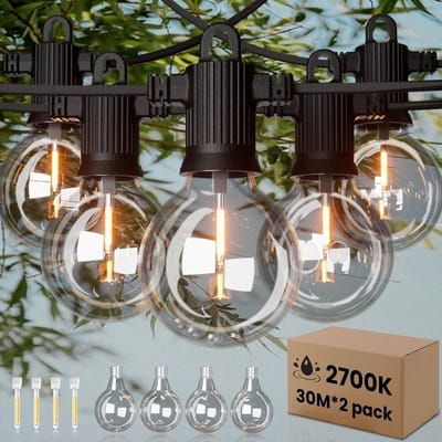 Thijox - Outdoor Bouquet Lamp 60M - IP65 Waterdichte Tuinlamp met 80+4 Onbreekbare LED - Warmwit 2700K voor Terras, Tuin, Camping en Feesten