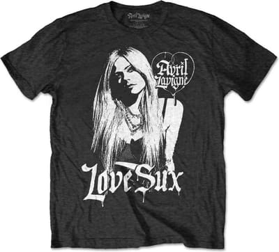 Avril Lavigne - Love Sux Heren T-shirt - M - Zwart