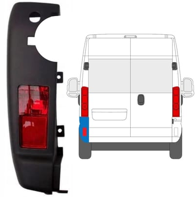 Achterbumper hoek met lamp voor Opel Movano 2021-2026 / Links / Set