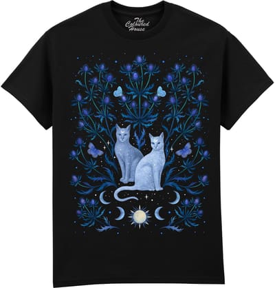 Katten Blue Thistle Cats The Coloured House T-shirt M