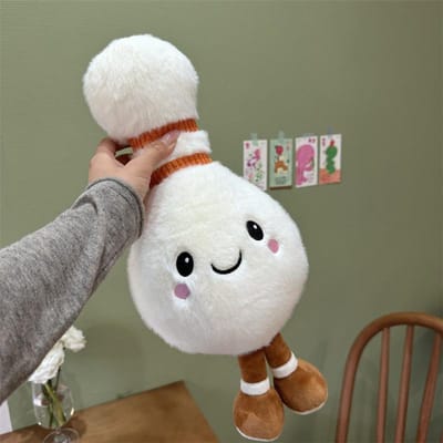 Kawaii Pluche Bowlingbal Speelgoed Zachte Huidvriendelijke Gesimuleerde Bowlingpinnen Decoratieve Slaapmaatje Cadeau Voor Vrienden gray