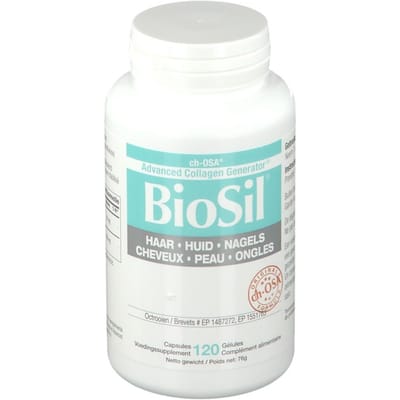 Biosil Caps 120 - Collageen Stimulator voor Stralende Huid, Sterk Haar en Nagels