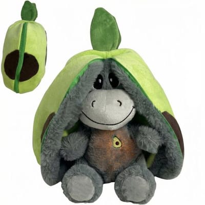 Sogiol® Breathing ezel Knuffel - Ademende Knuffel - Ademhaling Knuffel ezel - Kalmerend ezel Knuffel - Zacht speelgoed dat ademt met geluid reliëfpluche voor volwassenen en baby - grijs