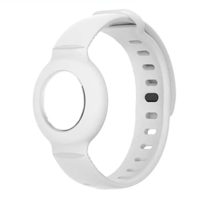 Consumerce® Siliconen Armband Geschikt voor Apple AirTag - Wit - Kind Polsband – Kids GPS Horloge – Peuter – Tracker – Ouderen – Kinderhorloge – Kinderen – Volgsysteem – Trackers Armbanden