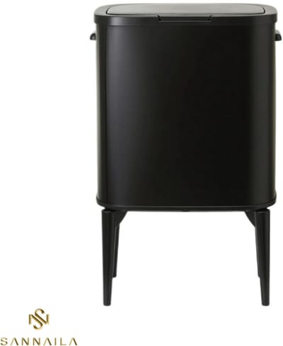 YAR Intelligente Prullenbak – 40 Liter – Automatische Sensorbediening – RVS – Vingerafdrukbestendig – Opvouwbaar – Zwart