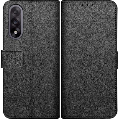 Just in Case hoesje geschikt voor OnePlus Nord 5 Hoesje met Pasjeshouder - Bookcase Classic - Zwart