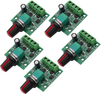 5 stuks DC Motor Toerentalregelaar Module 1.8V tot 12V 2A met Instelknop