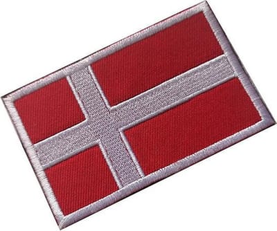 AuBor ®. Patch Scandinavië Denemarken  75mm x 50mm
