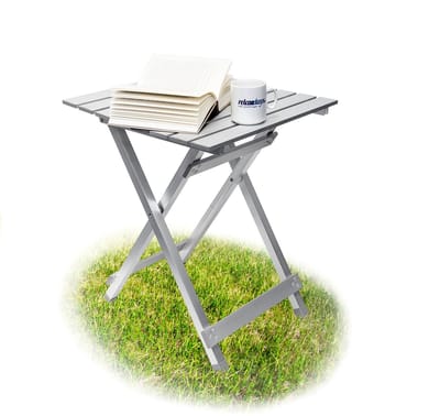 klaptafel - aluminium - weervast - 59,5 x 50 x 47,5 cm - buiten - zilver